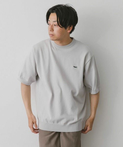 PENNEYS（ぺニーズ）の「『洗濯可』『別注』PENNEYS×DOORS　THE FOX ハイゲージニットTシャツ（ニット/セーター・メンズ・ライトグレー/ブルー/ピンク/スミクロ・MEDIUM/LARGE）」の15枚目の写真