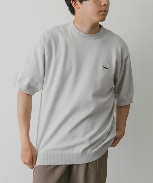 PENNEYS（ぺニーズ）の「『洗濯可』『別注』PENNEYS×DOORS　THE FOX ハイゲージニットTシャツ（ニット/セーター・メンズ・ライトグレー/ブルー/ピンク/スミクロ・MEDIUM/LARGE）」の21枚目の写真