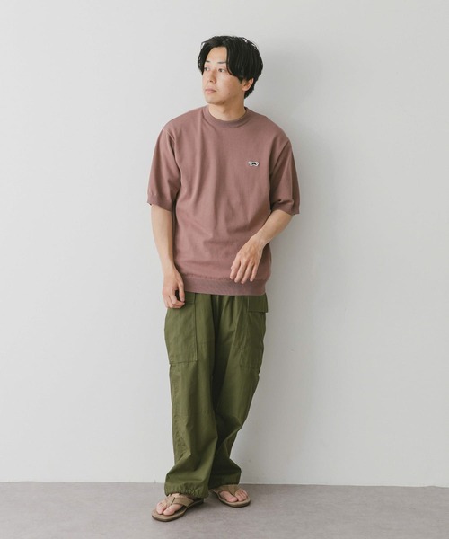 PENNEYS（ぺニーズ）の「『洗濯可』『別注』PENNEYS×DOORS　THE FOX ハイゲージニットTシャツ（ニット/セーター・メンズ・ライトグレー/ブルー/ピンク/スミクロ・MEDIUM/LARGE）」の6枚目の写真