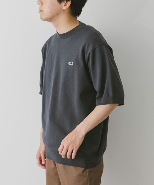 PENNEYS（ぺニーズ）の「『洗濯可』『別注』PENNEYS×DOORS　THE FOX ハイゲージニットTシャツ（ニット/セーター・メンズ・ライトグレー/ブルー/ピンク/スミクロ・MEDIUM/LARGE）」の12枚目の写真