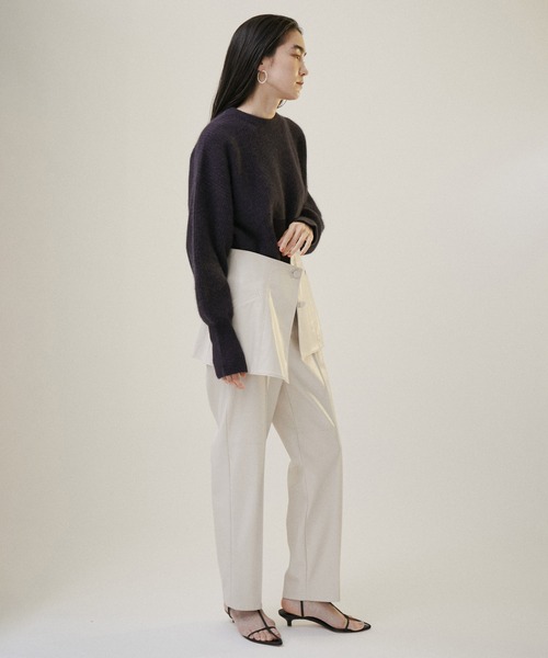 SALON adam et rope'（サロン アダム エ ロペ）の「フェイクレザービスチェ【セットアップ対応】（チューブトップ・レディース・ブラック/オフホワイト・FREE）」の15枚目の写真