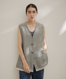 SALON adam et rope' | 【セットアップ対応】葦和紙ロングジレ/ベスト(ベスト)