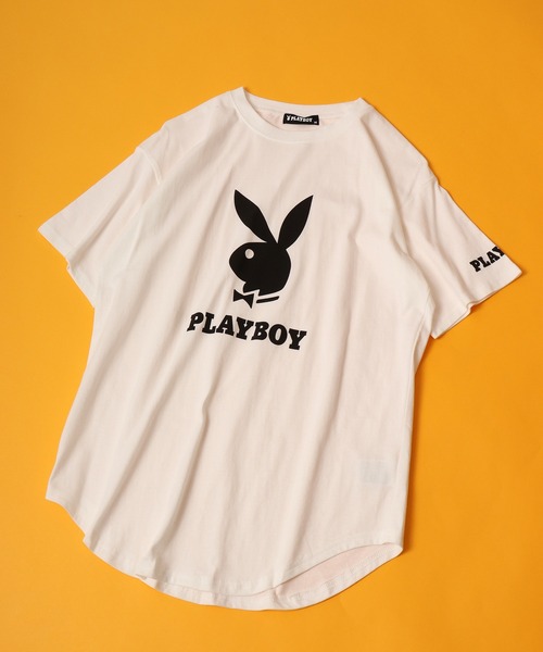 PLAYBOY（プレイボーイ）の「PLAYBOY プリントTシャツ 半袖 キッズ（Tシャツ/カットソー・キッズ・クリアブラック/ホワイト/ホワイト系その他/オフホワイト/ダークブラック/ブラック系その他/ブラック/ホワイト系/チャコール/グレー系その他2/ベージュ/グレー系その他/ベージュ系その他/ラベンダー/パープル系その他/グリーン・XS/S/L/M/XXS）」の4枚目の写真