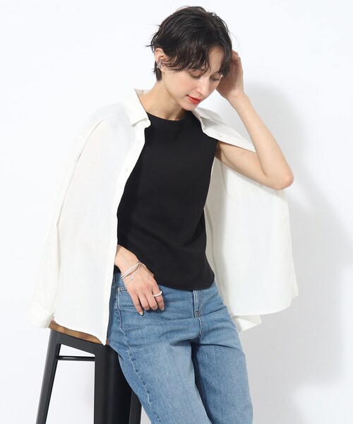SHOO・LA・RUE（シューラルー）の「◆【大人ヘルシー】フレンチスリーブトップス（Tシャツ/カットソー・レディース・ブラック/ホワイト系・02/03/04）」の2枚目の写真