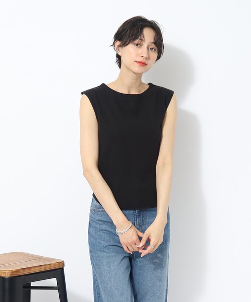 SHOO・LA・RUE（シューラルー）の「◆【大人ヘルシー】フレンチスリーブトップス（Tシャツ/カットソー・レディース・ブラック/ホワイト系・02/03/04）」の12枚目の写真