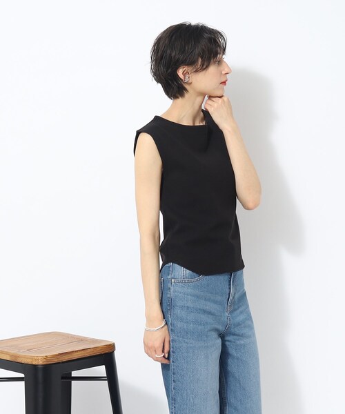 SHOO・LA・RUE（シューラルー）の「◆【大人ヘルシー】フレンチスリーブトップス（Tシャツ/カットソー・レディース・ブラック/ホワイト系・02/03/04）」の7枚目の写真