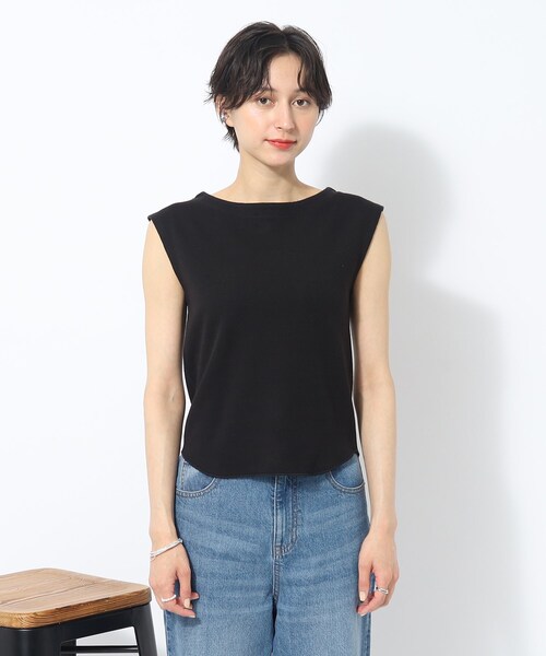 SHOO・LA・RUE（シューラルー）の「◆【大人ヘルシー】フレンチスリーブトップス（Tシャツ/カットソー・レディース・ブラック/ホワイト系・02/03/04）」の8枚目の写真