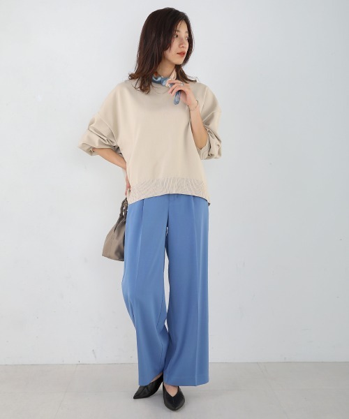 Bou Jeloud(ブージュルード)の「きれいスウェットニットプルオーバー(Tシャツ/カットソー・レディース・ピンク/ホワイト系その他/ブルー・FREE)」の7枚目の写真