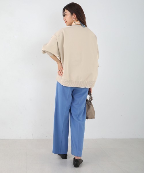 Bou Jeloud(ブージュルード)の「きれいスウェットニットプルオーバー(Tシャツ/カットソー・レディース・ピンク/ホワイト系その他/ブルー・FREE)」の13枚目の写真