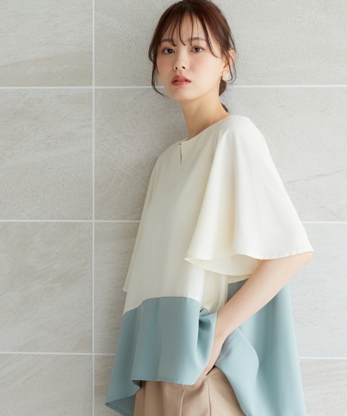 miclat（ミクラ）の「大きいサイズ　バックフリルブラウス　miclat（シャツ/ブラウス・レディース・カーキ/クリーム・L/LL/3L/4L/5L）」の3枚目の写真