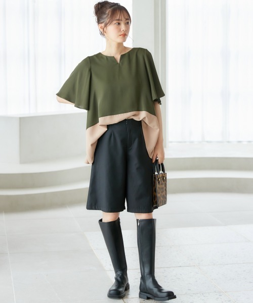 miclat（ミクラ）の「大きいサイズ　バックフリルブラウス　miclat（シャツ/ブラウス・レディース・カーキ/クリーム・L/LL/3L/4L/5L）」の19枚目の写真