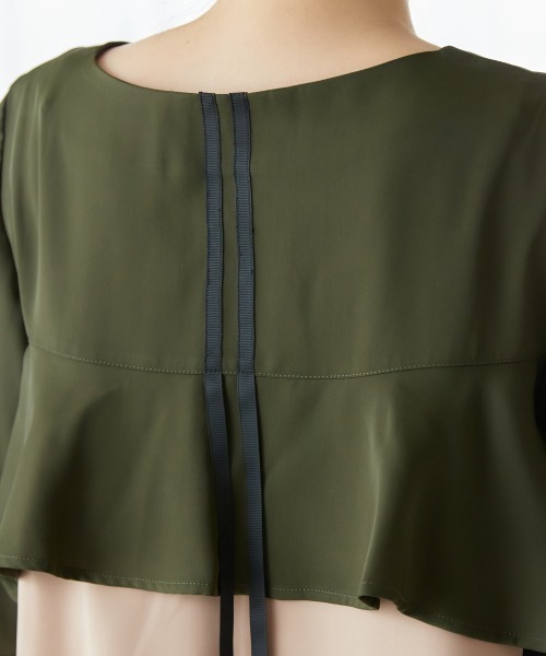 miclat（ミクラ）の「大きいサイズ　バックフリルブラウス　miclat（シャツ/ブラウス・レディース・カーキ/クリーム・L/LL/3L/4L/5L）」の10枚目の写真