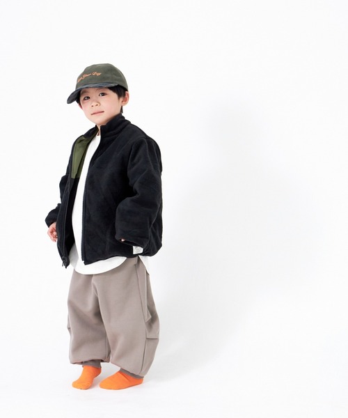 MAKE YOUR DAY(メイクユアデイ)の「フリースとナイロンのリバーシブルブルゾン■80~140cm(ブルゾン・キッズ・パープル/マルチ/レッド・90/100/110/120/130/140/80)」の10枚目の写真