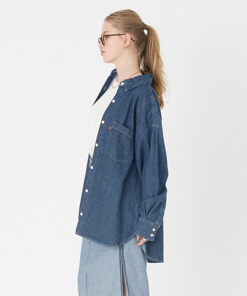 Levi's（リーバイス）の「Levi's/リーバイス NOLA リラックス シャツ INDIGO STONEWASH（シャツ/ブラウス・レディース・インディゴブルー・XS/M/S）」の3枚目の写真