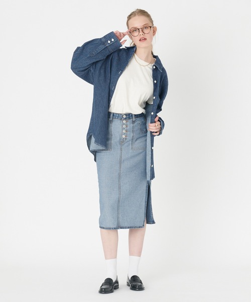 Levi's（リーバイス）の「Levi's/リーバイス NOLA リラックス シャツ INDIGO STONEWASH（シャツ/ブラウス・レディース・インディゴブルー・XS/M/S）」の7枚目の写真