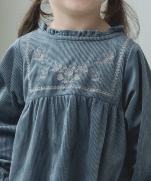 pairmanon(ペアマノン)の「スクエア刺繍 コーデュロイブラウス(シャツ/ブラウス・キッズ・ブルー系その他3/ラベンダー/ライトベージュ・150/110/100/90/140/120/80/130)」の6枚目の写真