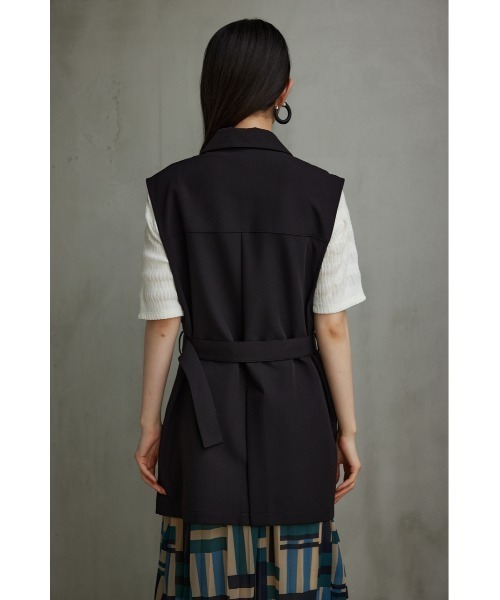 AZUL by moussy(アズールバイマウジー)の「ヴィーナステーラードジレ(ベスト・レディース・グレー/ブラック/アイボリー・FREE)」の9枚目の写真
