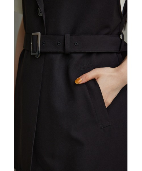 AZUL by moussy(アズールバイマウジー)の「ヴィーナステーラードジレ(ベスト・レディース・グレー/ブラック/アイボリー・FREE)」の12枚目の写真