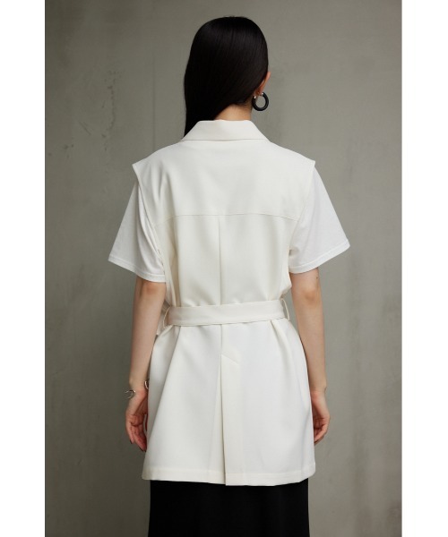 AZUL by moussy(アズールバイマウジー)の「ヴィーナステーラードジレ(ベスト・レディース・グレー/ブラック/アイボリー・FREE)」の18枚目の写真