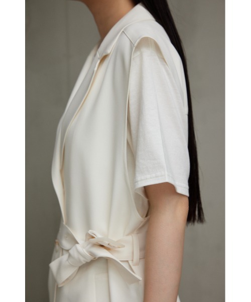 AZUL by moussy(アズールバイマウジー)の「ヴィーナステーラードジレ(ベスト・レディース・グレー/ブラック/アイボリー・FREE)」の20枚目の写真