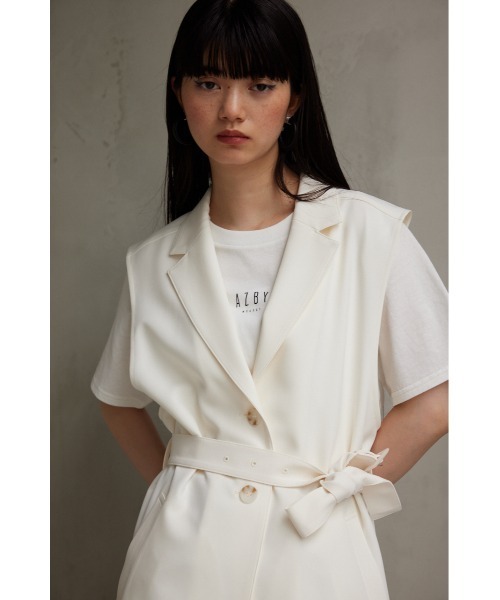 AZUL by moussy(アズールバイマウジー)の「ヴィーナステーラードジレ(ベスト・レディース・グレー/ブラック/アイボリー・FREE)」の13枚目の写真