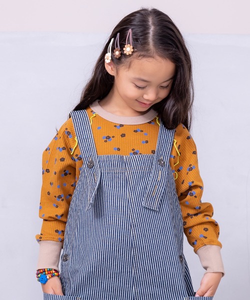 HOGAN RANCH WEAR（ホーガンランチウエア）の「フラワーワッフルメローカットソー（80～150cm）（Tシャツ/カットソー・キッズ・オフホワイト/グレー/ブラウン・150/130/120/110/90/140/80/100）」の11枚目の写真