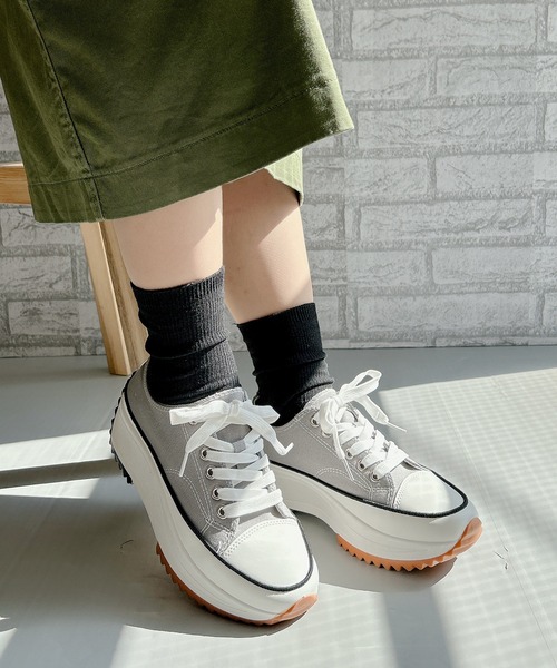 Noubel Voug Relax（ヌーベルヴォーグリラックス）の「厚底 キャンバス スニーカー（スニーカー・レディース・グレー/ホワイト/ブラック・M/S/LL/L/3L）」の3枚目の写真