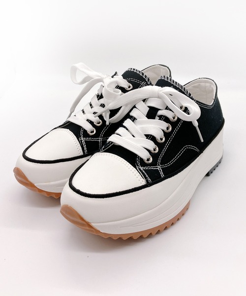Noubel Voug Relax（ヌーベルヴォーグリラックス）の「厚底 キャンバス スニーカー（スニーカー・レディース・グレー/ホワイト/ブラック・M/S/LL/L/3L）」の17枚目の写真