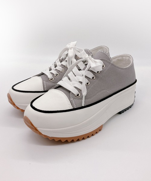 Noubel Voug Relax（ヌーベルヴォーグリラックス）の「厚底 キャンバス スニーカー（スニーカー・レディース・グレー/ホワイト/ブラック・M/S/LL/L/3L）」の16枚目の写真