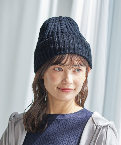 Honeys（ハニーズ）の「リバーシブルニット帽（ニットキャップ/ビーニー・レディース・パープル/モカ/ブラック/アイボリー・FREE）」の8枚目の写真