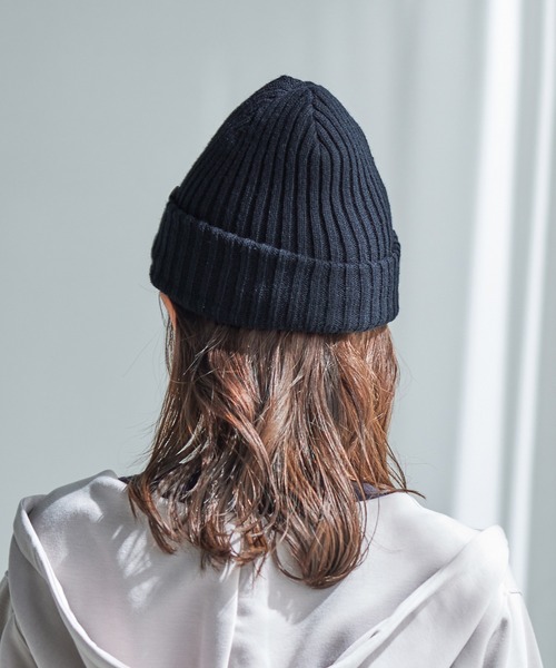 Honeys（ハニーズ）の「リバーシブルニット帽（ニットキャップ/ビーニー・レディース・パープル/モカ/ブラック/アイボリー・FREE）」の10枚目の写真