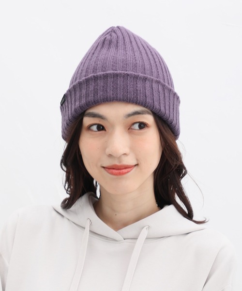 Honeys（ハニーズ）の「リバーシブルニット帽（ニットキャップ/ビーニー・レディース・パープル/モカ/ブラック/アイボリー・FREE）」の11枚目の写真