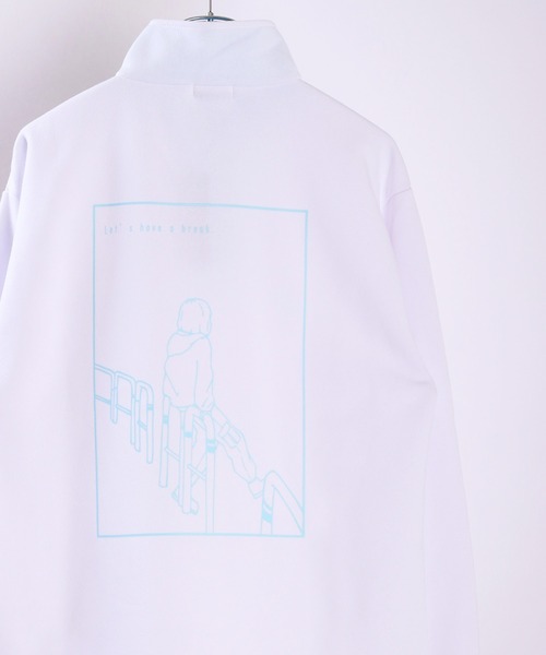 WESTSEA（ウエストシー）の「TASOGARE 裏起毛 ハーフジップ 長袖 トレーナー（スウェット・メンズ・ホワイト系その他/杢グレー/ホワイト系その他3/ホワイト/ブラック系その他/ホワイト系その他2/ブラック/グレー系その他・L/M）」の3枚目の写真