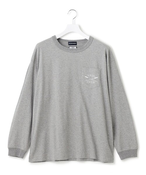 J.PRESS YORK STREET（ジェイプレスヨークストリート）の「【UNISEX】YALEポケットTEEシャツ（Tシャツ/カットソー・メンズ・ライトイエロー系/ホワイト系/ライトグレー系/ネイビー系・SMALL/MEDIUM/LARGE）」の2枚目の写真