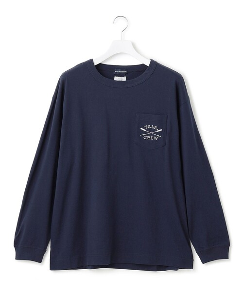 J.PRESS YORK STREET（ジェイプレスヨークストリート）の「【UNISEX】YALEポケットTEEシャツ（Tシャツ/カットソー・メンズ・ライトイエロー系/ホワイト系/ライトグレー系/ネイビー系・SMALL/MEDIUM/LARGE）」の3枚目の写真