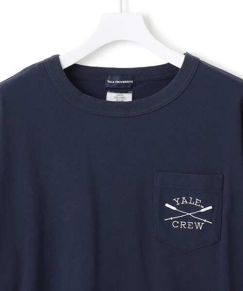 J.PRESS YORK STREET（ジェイプレスヨークストリート）の「【UNISEX】YALEポケットTEEシャツ（Tシャツ/カットソー・メンズ・ライトイエロー系/ホワイト系/ライトグレー系/ネイビー系・SMALL/MEDIUM/LARGE）」の9枚目の写真