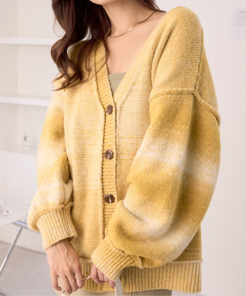 Ada.（エイダ）の「グラデーションニットカーディガン（カーディガン