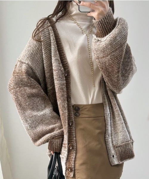 期間限定値下げ！bedsidedrama グラデーションニットカーディガン Ada.（エイダ）の「グラデーションニットカーディガン（カーディガン