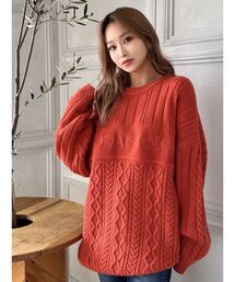 GYDA | BODACIOUSケーブルニット トップス(ニット/セーター)