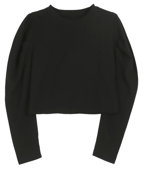KOBE LETTUCE（コウベレタス）の「[ コットン100% ]ショルダーデザインクロップドトップス（Tシャツ/カットソー・レディース・ホワイト×ブラック/ブラック/ホワイト×ブルー/オフホワイト/ブラック×ホワイト・M）」の7枚目の写真