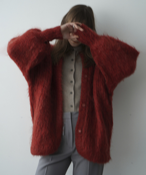 ここさんCLANEクラネCOLOR MOHAIR SHAGGYCARDIGAN