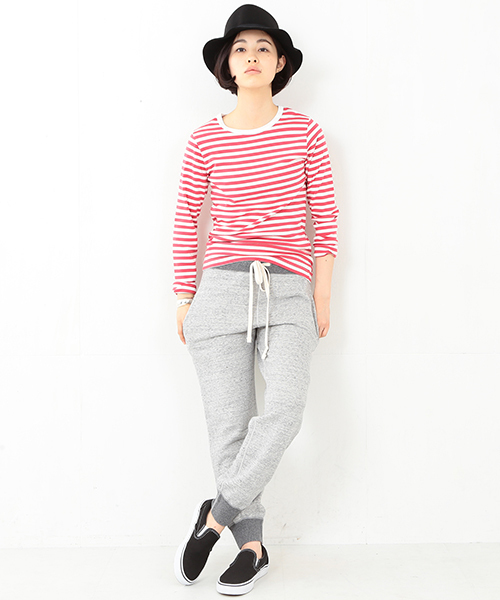 BEAMS BOY(ビームスボーイ)の「BEAMS BOY / フライス 1cm ボーダー 0060CL(Tシャツ/カットソー・レディース・レッド系その他・ONE SIZE)」の5枚目の写真