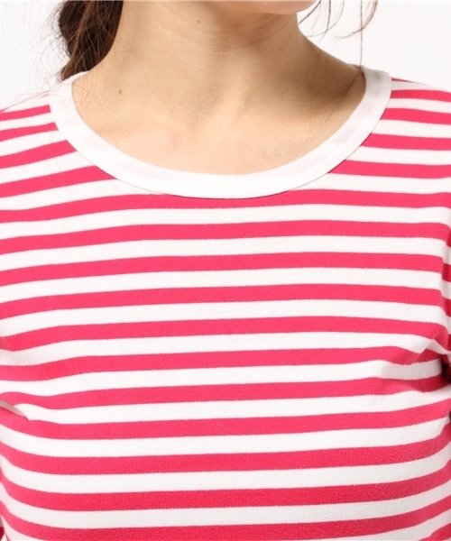 BEAMS BOY(ビームスボーイ)の「BEAMS BOY / フライス 1cm ボーダー 0060CL(Tシャツ/カットソー・レディース・レッド系その他・ONE SIZE)」の6枚目の写真