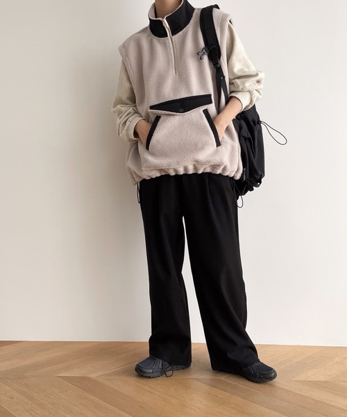 CANAL JEAN(キャナルジーン)の「arc ボアベストセットアップ(セットアップ・レディース・ベージュ・ONE SIZE)」の6枚目の写真