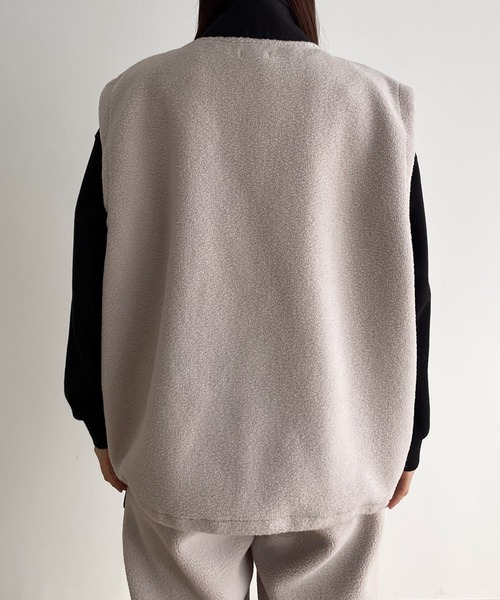 CANAL JEAN(キャナルジーン)の「arc ボアベストセットアップ(セットアップ・レディース・ベージュ・ONE SIZE)」の12枚目の写真