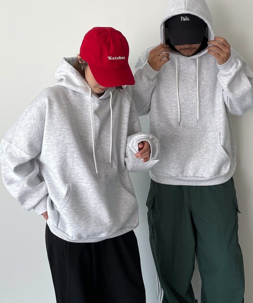 CANAL JEAN(キャナルジーン)の「choice_cnl ヘビーウェイト裏毛パーカー(パーカー・レディース・ライトグレー・ONE SIZE)」の16枚目の写真