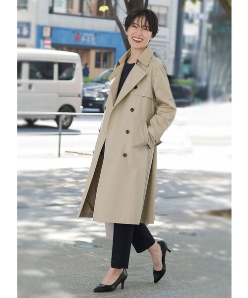 OPAQUE.CLIP(オペークドットクリップ)の「≪通勤・セレモニー/セットアップ対応≫ テーパードパンツ/ダブルクロス【洗濯機洗い可】(その他パンツ・レディース・ライトベージュ/ネイビー/ブラック・40/36/34/38/42)」の21枚目の写真