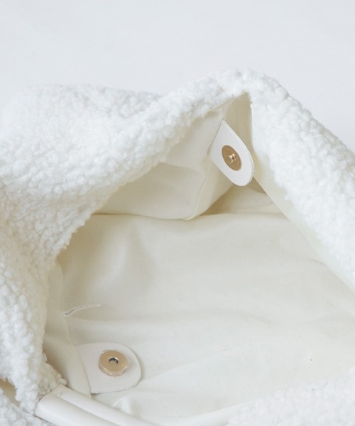 antiqua（アンティカ）の「ボア素材トートバッグ（トートバッグ・レディース・ホワイト/ブラック・FREE）」の15枚目の写真