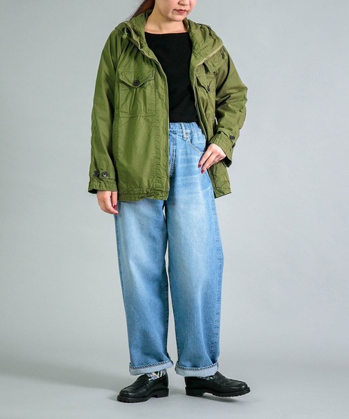OMNIGOD（オムニゴッド）の「[OMNIGOD womens / オムニゴッド] 10ozデニム 5Pイージールーズジーンズ（デニムパンツ・レディース・ライトインディゴブルー・3/2）」の15枚目の写真