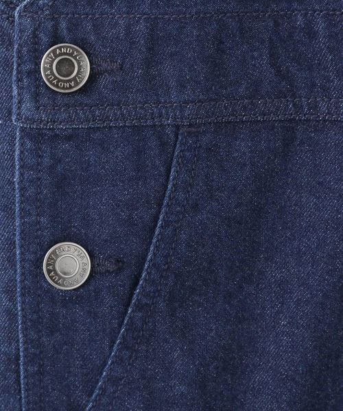 GLOBAL WORK(グローバルワーク)の「大人見えオーバーオール/AND YUA ANY/976519(デニムパンツ・キッズ・ブラック/ワンウォッシュ/キナリ/ライトブルー・150cm/160cm)」の5枚目の写真